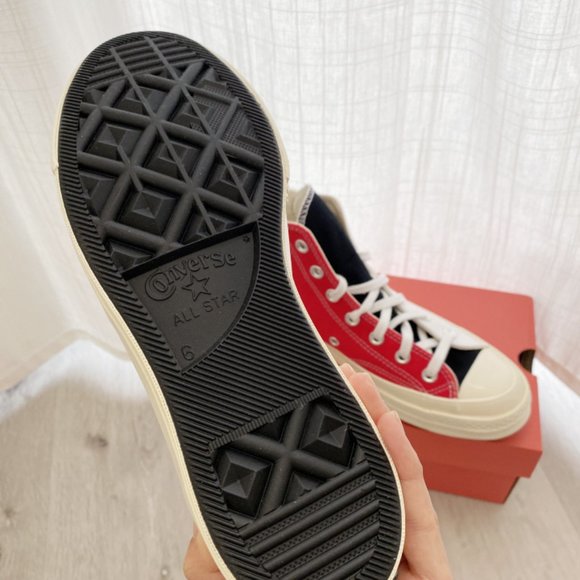 Converse Red and White High-Top Sneakers - Picture 7 of 7
